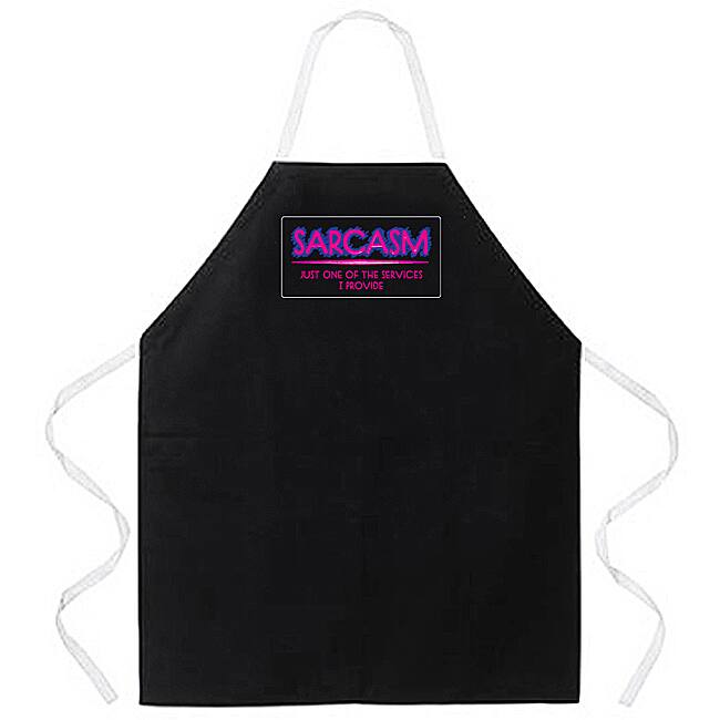 'Sarcasm Just One Of The Services I Provide' Apron-Black