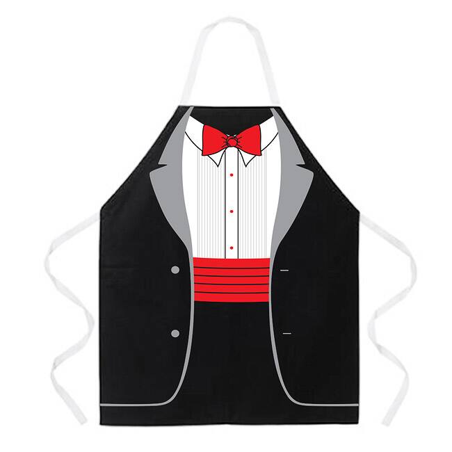 'Tuxedo Kitchen Apron-Black