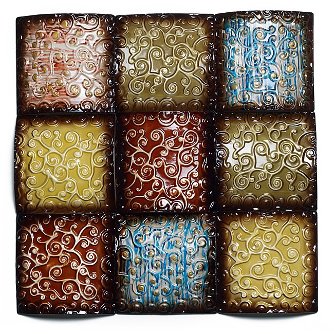 Square Metal Wall Decor elements 24-inch square patchwork metal wall decor - free shipping Square Metal Wall Decor elements 24-inch square patchwork metal wall decor - free shipping