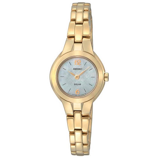 Seiko Womens Goldtone Solar Powered Watch