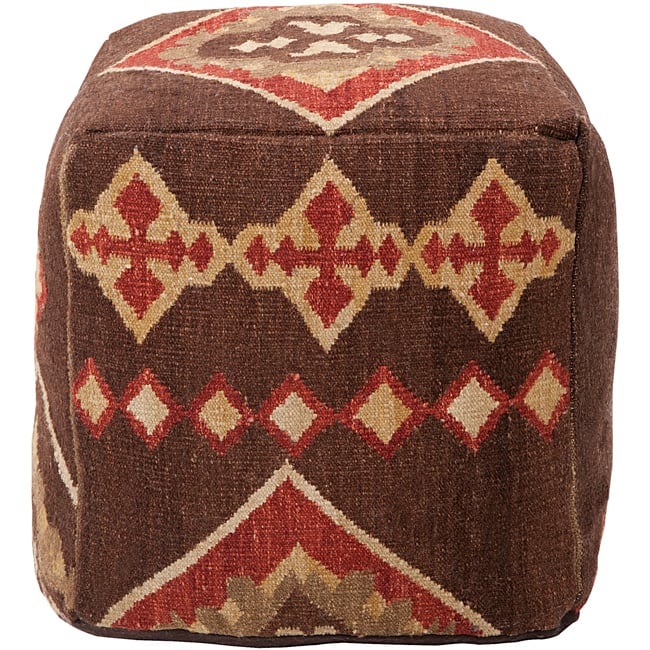 Decorative Southwestern Brown Pouf