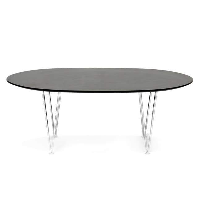 Hubbard Brown Oval Mid Century Modern Coffee Table