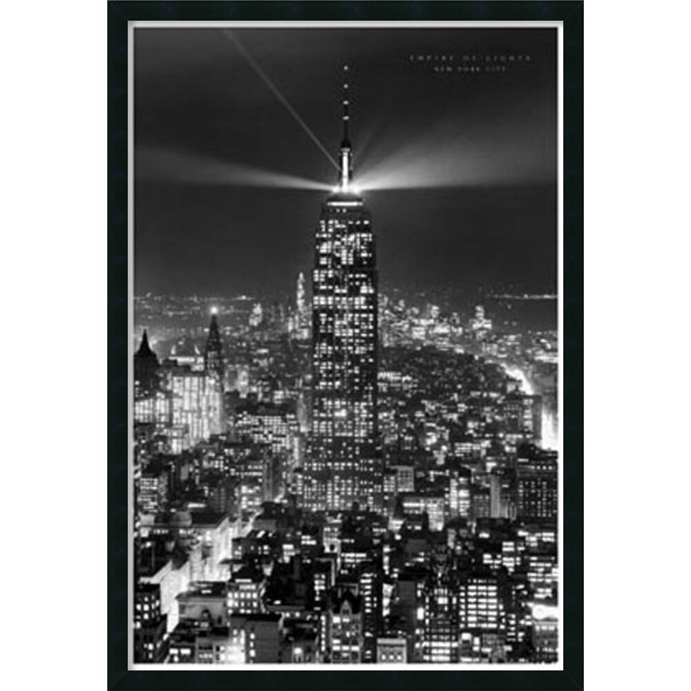 Empire of Lights' Framed Art Print with Gel Coated Finish
