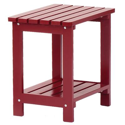 Bernards Addison Red Cedar Patio Side Table