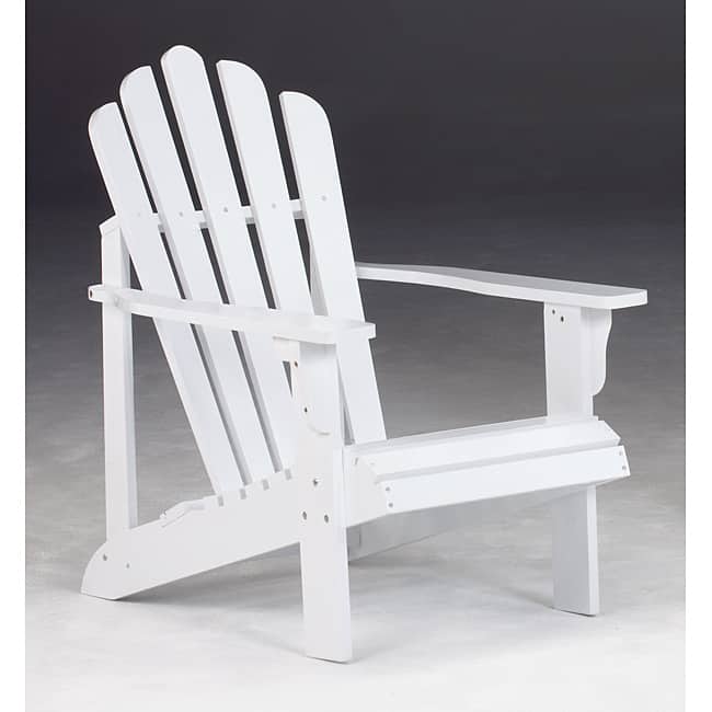 Bernards Addison White Cedar Adirondack Patio Chair