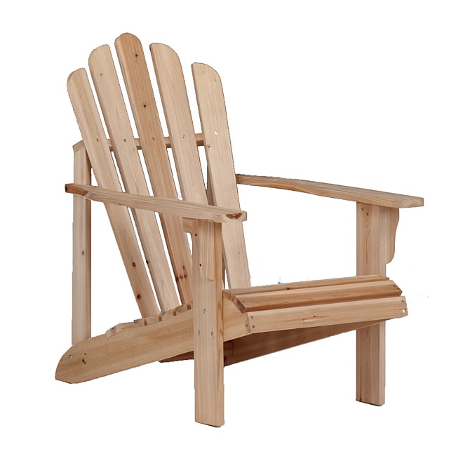 Bernards Addison Unfinished Cedar Adirondack Patio Chair - Free ...