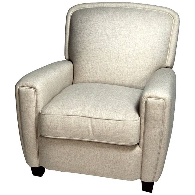 Chester Linen Press Back Club Chair - White