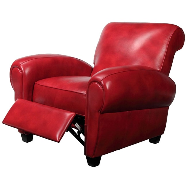 Perfect Chair Red Leather Zero Gravity Recliner  