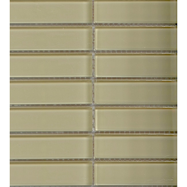 Vanilla Cream 2x4 inch Shiny Glass Tiles (Pack of 11)  