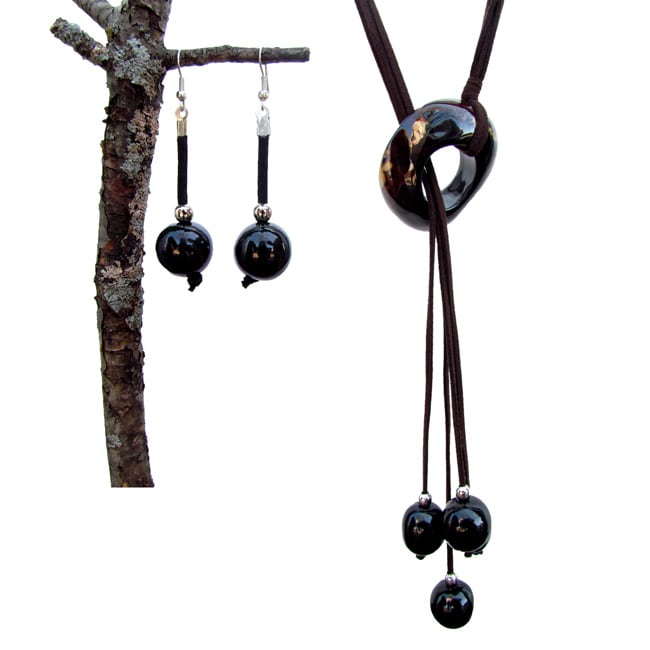  Waterfall Necklace and Earring Set (Colombia)  