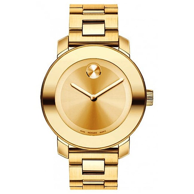 Shop Movado Bold Men's Yellow Gold Ion-plated Watch - Free Shipping ...