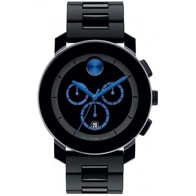 Movado Men's Black Bracelet Chronograph Watch Free Shipping Today