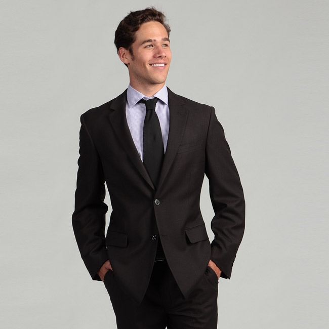 Oxford Republic Slim Fit Grey Birdseye Suit 