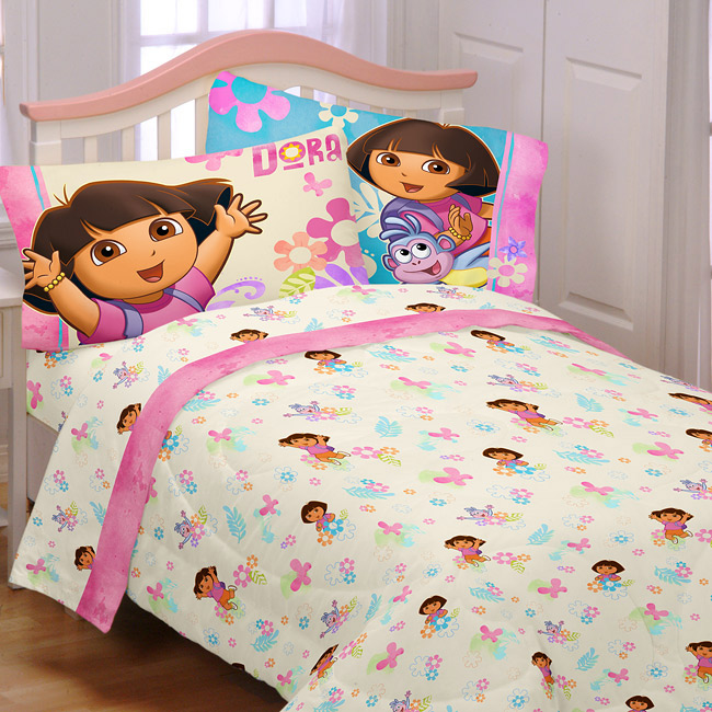 Dora the Explorer Exploring Together Full size 3 piece Sheet Set Was 