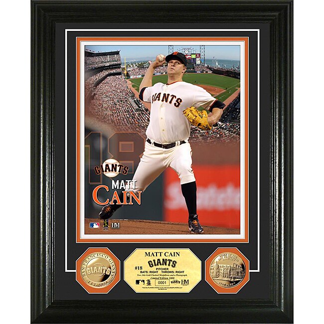 San Francisco Giants Matt Cain Gold Coin Photo Mint