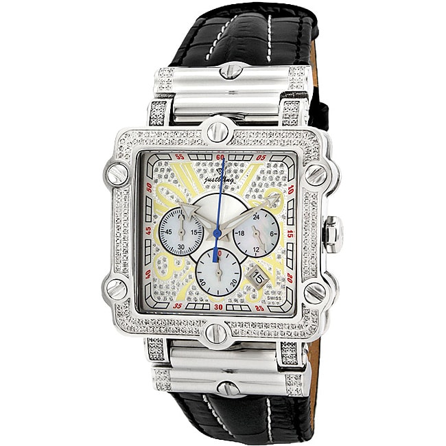 JBW Mens Phantom Silver Diamond and Stainless Steel Watch MSRP 