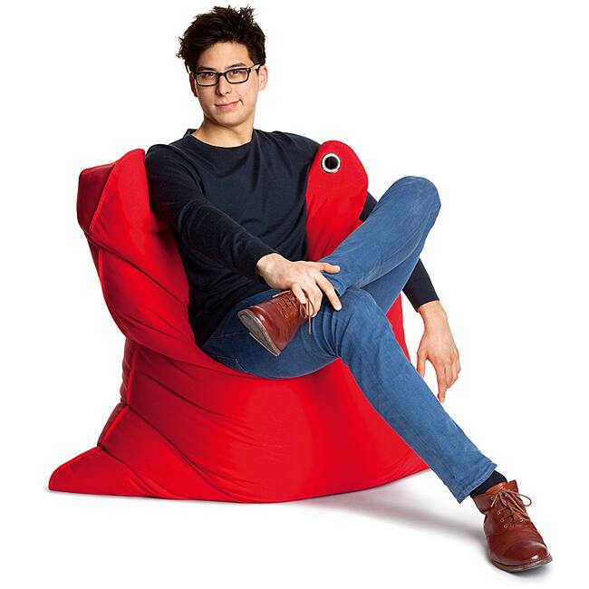 Sitting Bull Medium Bull Red Bean Bag Chair