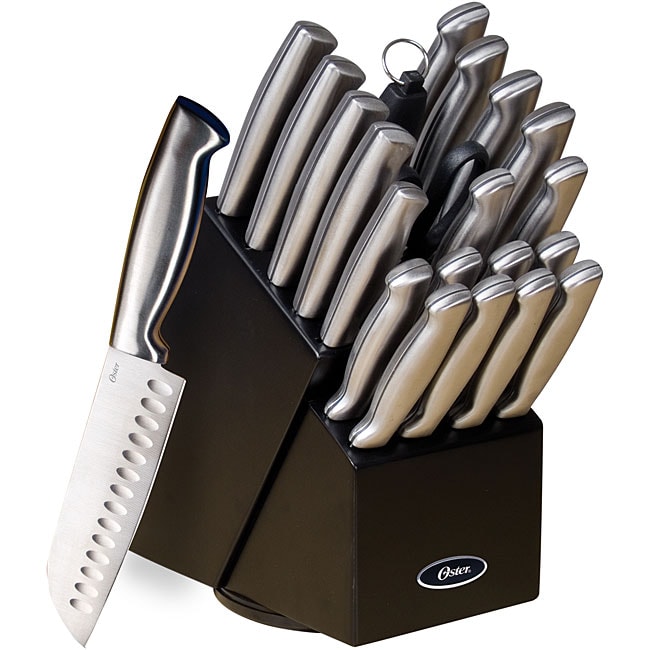 Oster Baldwyn 22 piece Stainless Steel Cutlery Block Set Today $79.79