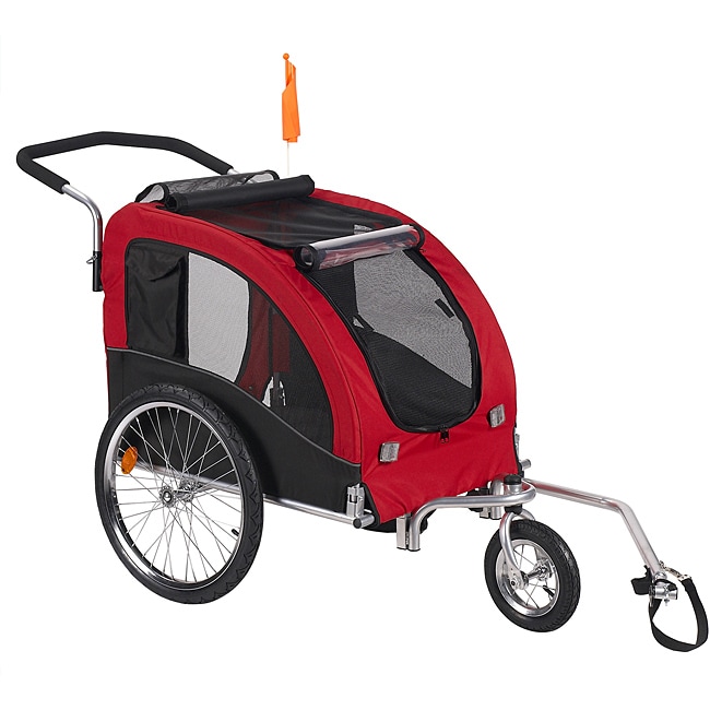    Large Red Comfy Dog Bike Trailer/ Stroller Kit  