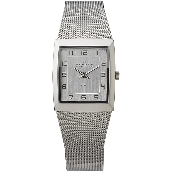 Skagen Women's Square Mesh Band Watch Free Shipping Today Overstock