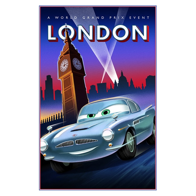 Disney Limited London Cars 2 Pixar Art on Paper 