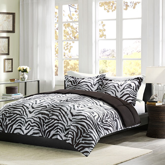   Classic Zebra Twin size Down Alternative Comforter and Sham Set