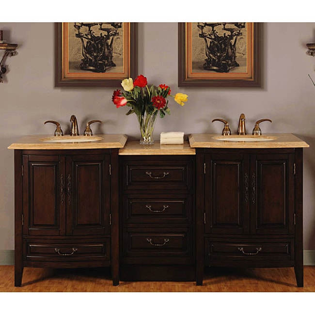 Shop Silkroad Exclusive 72 inch Stone Counter  Top Bathroom  