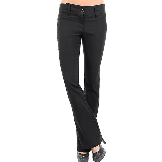 Stanzino Women's Black Flare leg Pants Stanzino Casual Pants