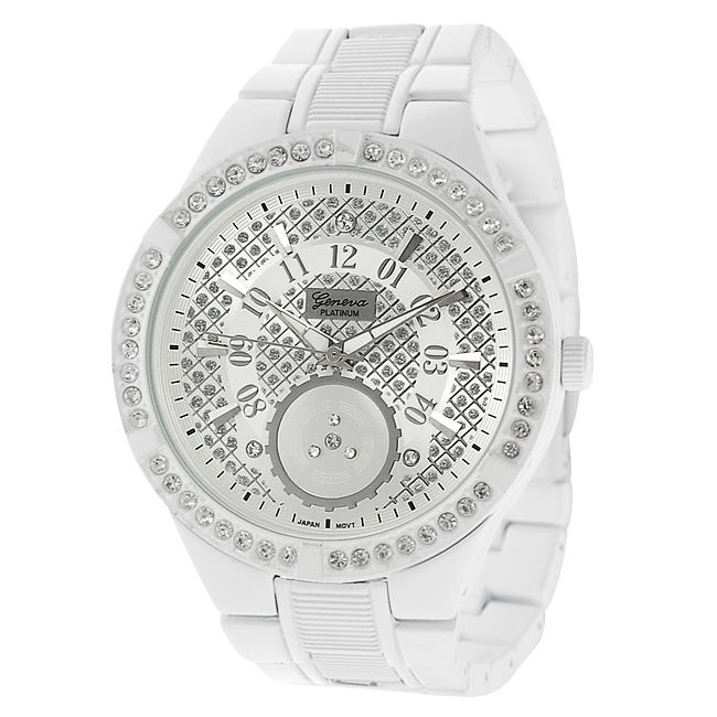 Geneva Platinum Rhinestone accented Link Watch MSRP $22 