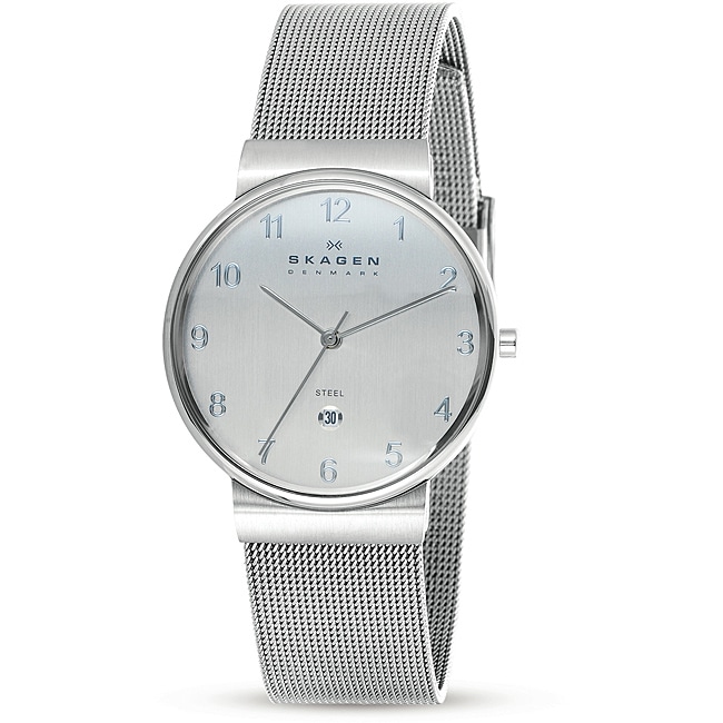 Skagen Men's Stainless Steel Mesh Band Watch Free Shipping Today