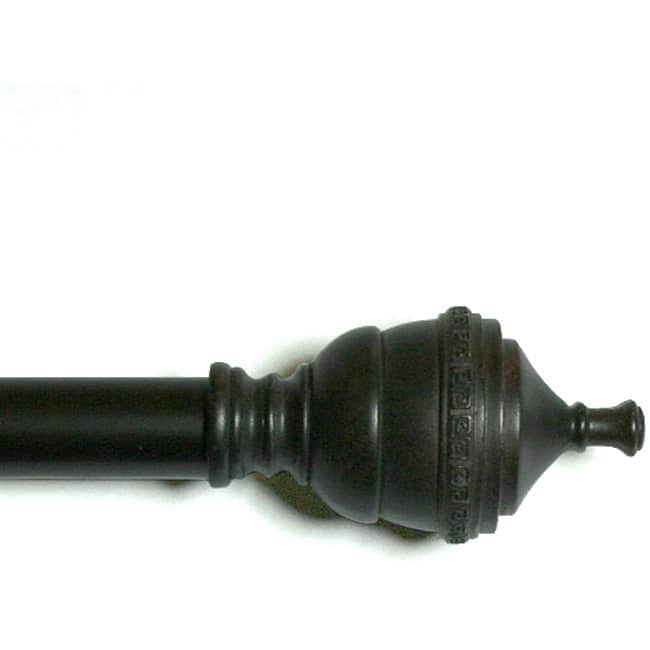 Lewis Royal Aged Coffee Adjustable Curtain Rod Set