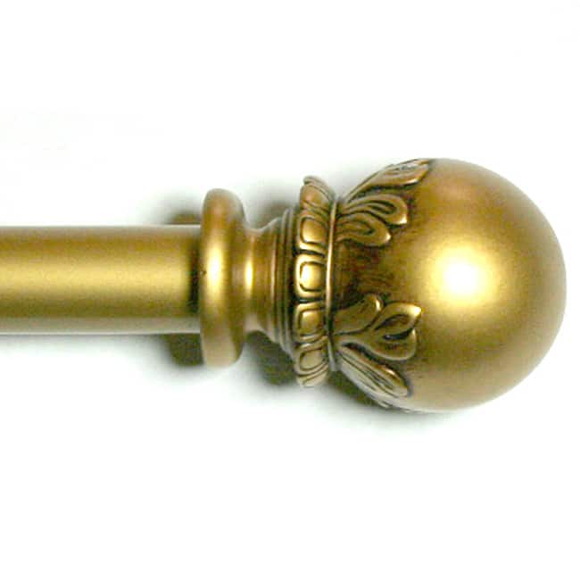 Lewis Classic Antique Gold Adjustable Curtain Rod