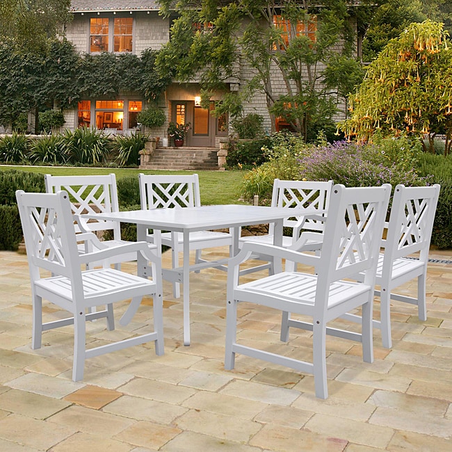 Bradley Rectangular Table And Armchair Outdoor Wood Dining Set