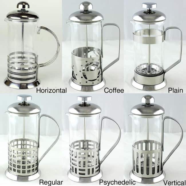 Ovente12-oz Glass/ Steel French Press Coffee Maker
