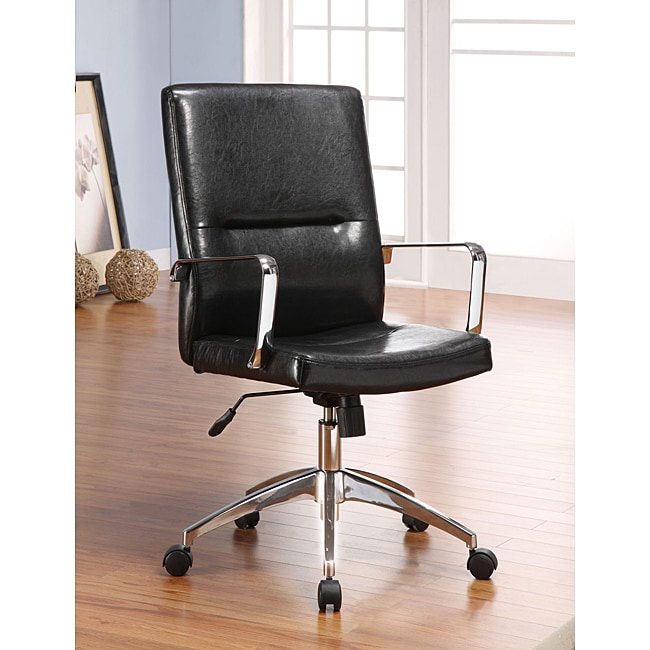 Black Bonded Leather Executive Office Chair 