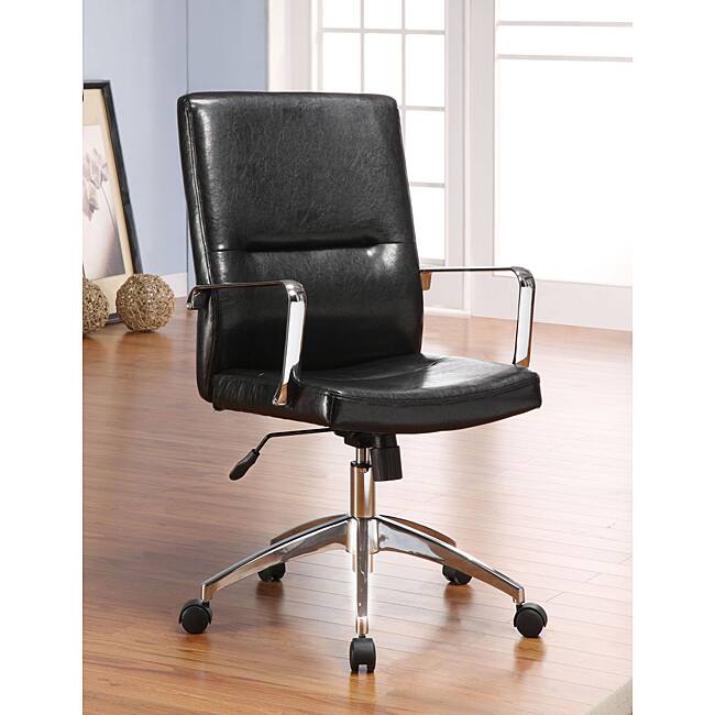 Black Bonded Leather Executive Office Chair