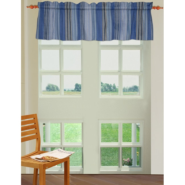 Greenland Home Fashions Bristane Multi-striped Quilted Valance (84 x 18 ...