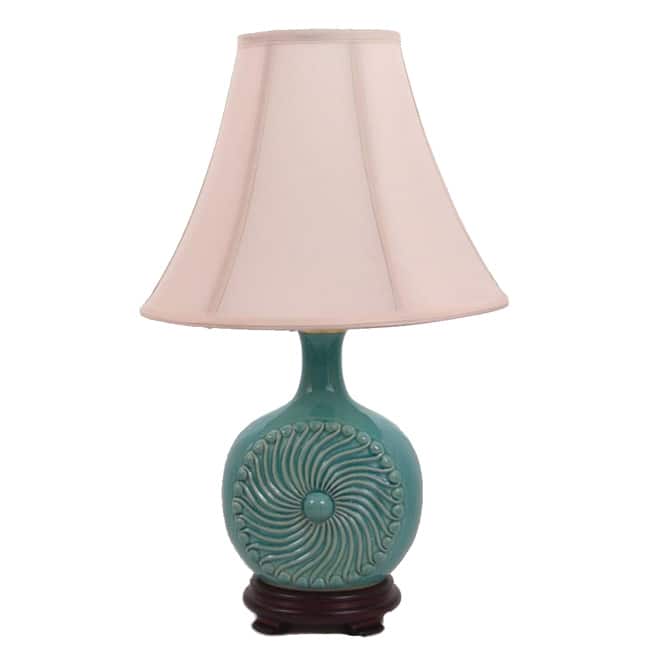 Ceramic Turquoise Finish 1-light Table Lamp