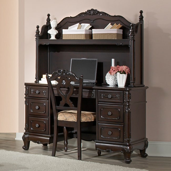 Fairytale Victorian Princess Dark Brown Writing Desk Set Free