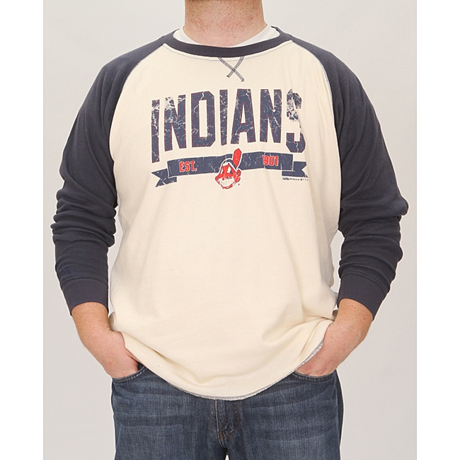 Stitches Men's Cleveland Indians Raglan Thermal Shirt