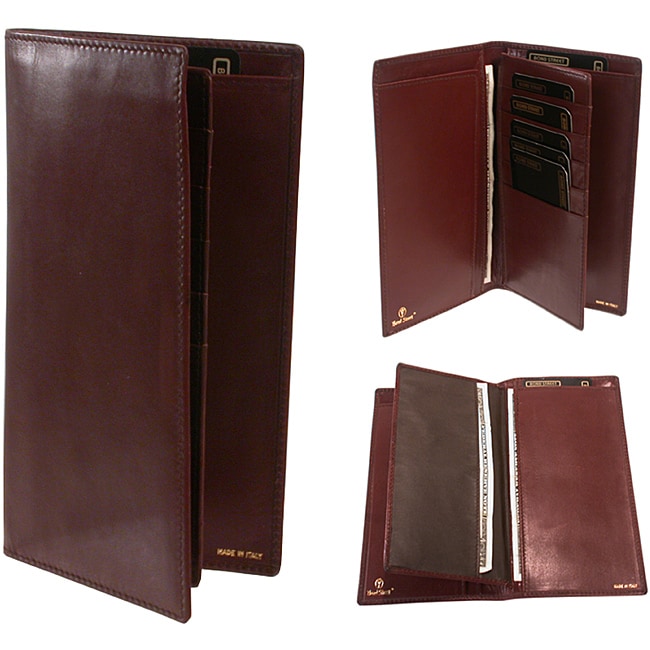 Men&#39;s Brown Leather Checkbook Wallet - Free Shipping Today - www.bagssaleusa.com - 14248167