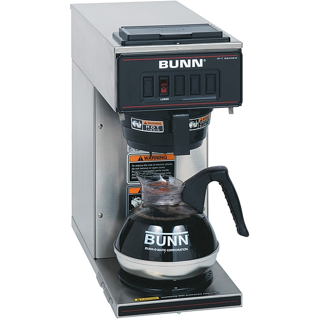 BUNN VP17 1SS 1 warmer Pourover Coffee Brewer Today $284.99