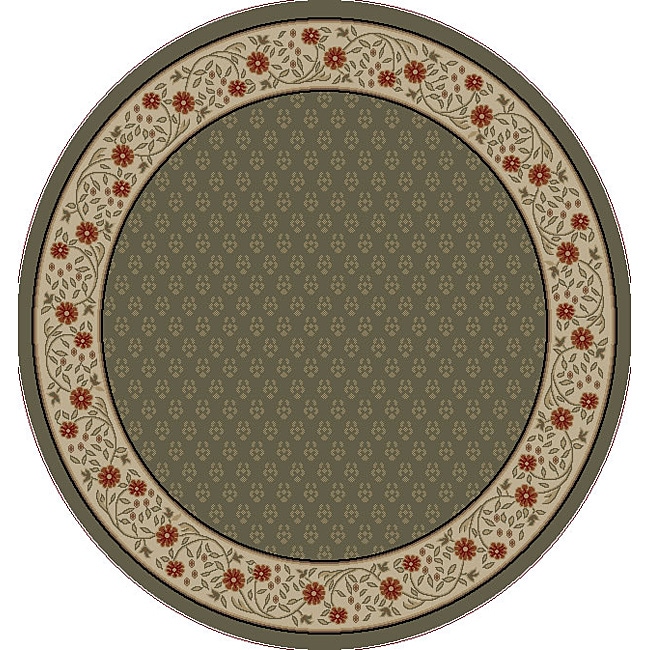 Terrazzo Green Area Rug (5 3 Round)