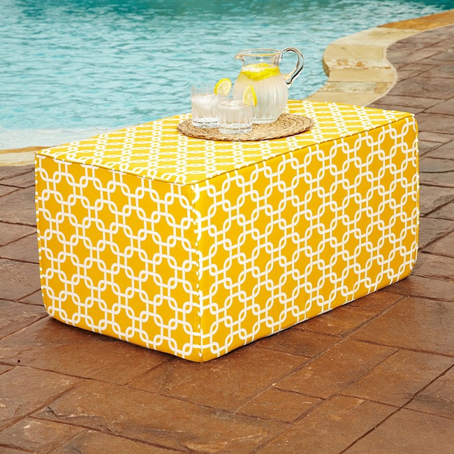 Brooklyn Yellow 36 x 22 inch Indoor/ Outdoor Ottoman