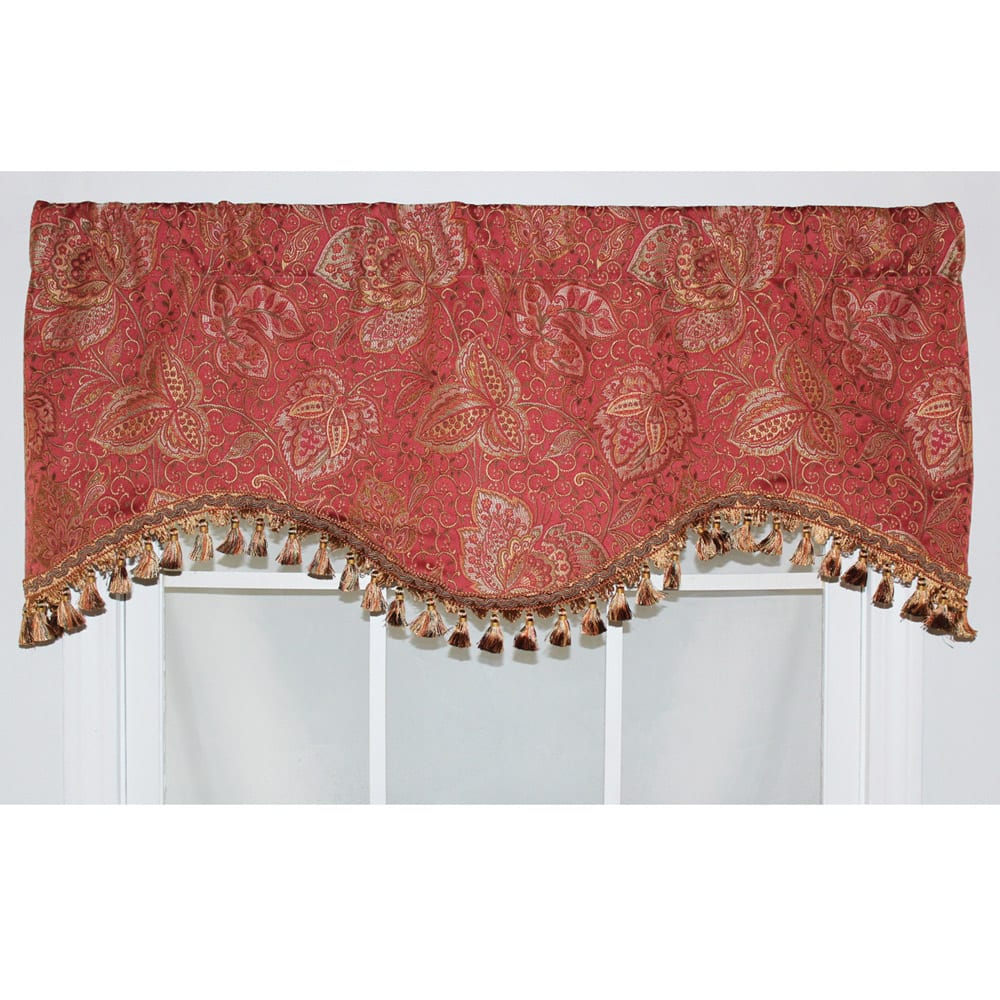 RLF Home Persimmon Cotton Caldwell Cornice Window Valance