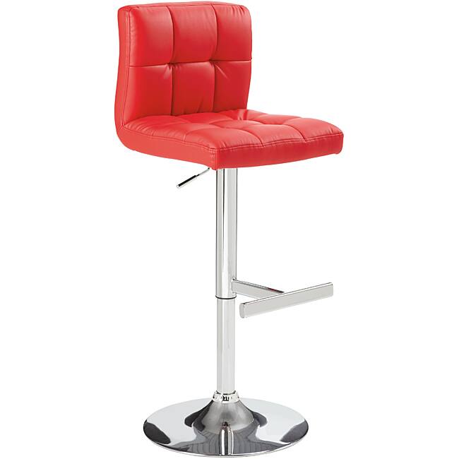 Sunpan Imports Rockwell Red Adjustable Barstool