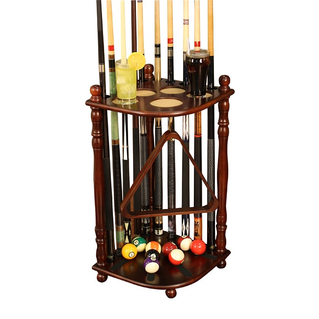 Hardwood Cabernet Pool Cue Rack