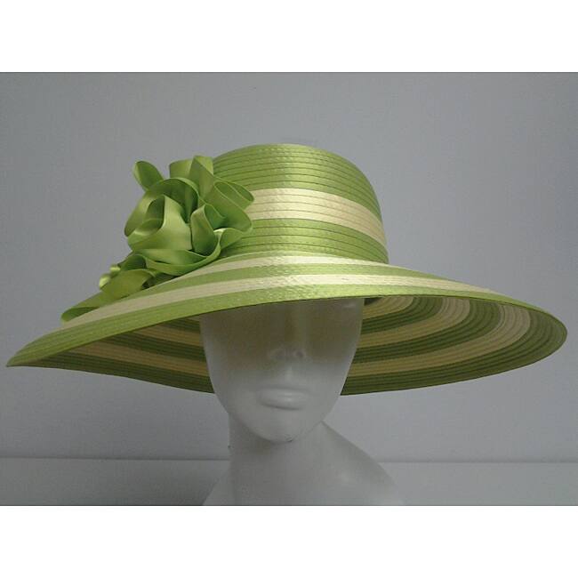 Swan Women's Lime Green/ Yellow Floppy Church Hat