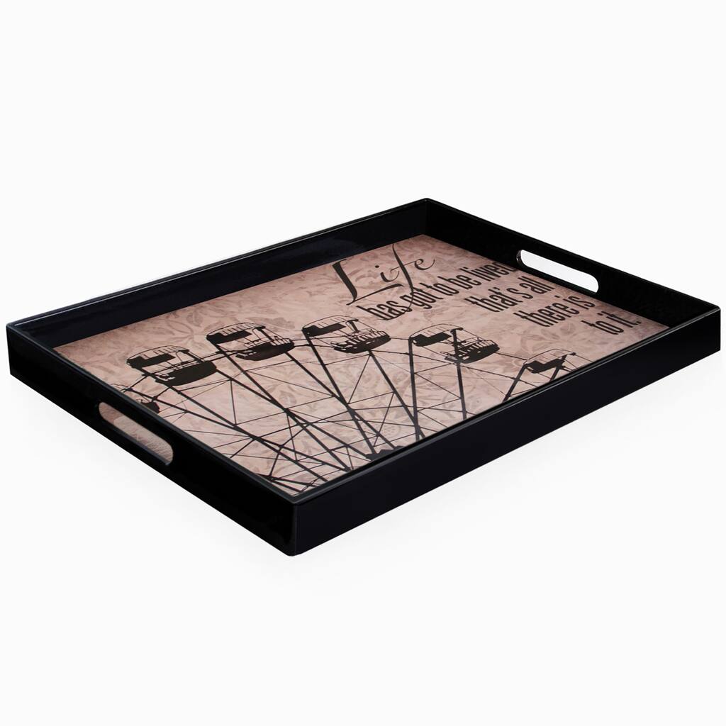 Accents by Jay Impressions Carousel Serving Tray with Handles