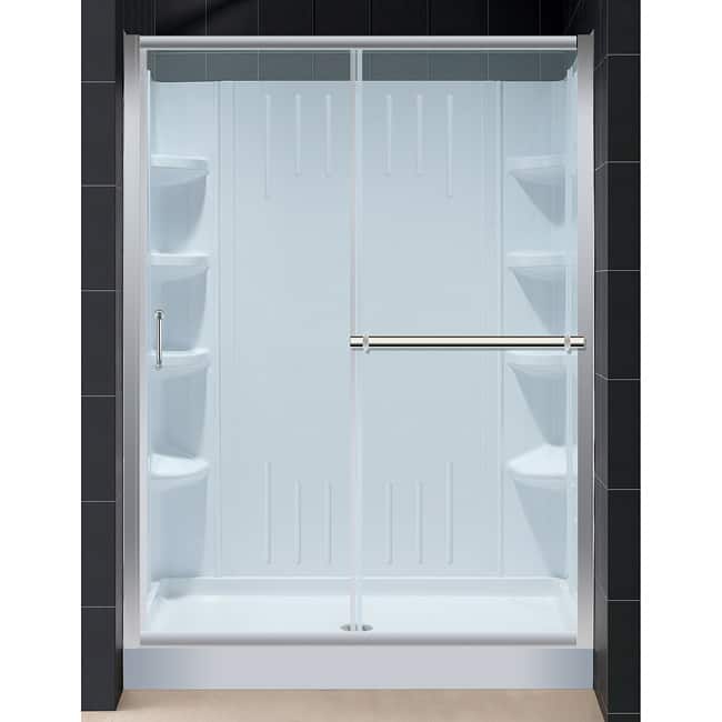 Infinity Plus Shower Door with Amazon 30x60-inch Shower Base
